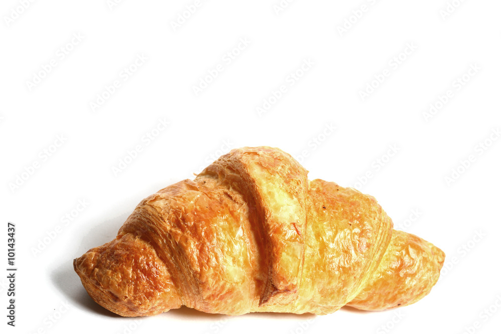 Croissant isolated on white background macro Croissant isolated on white background macro