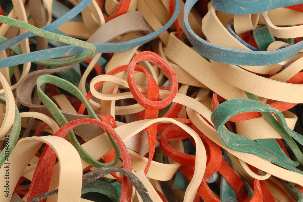 pile of colorful elastic bands - good for background