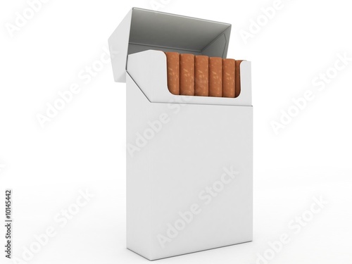 Open pack of cigarettes