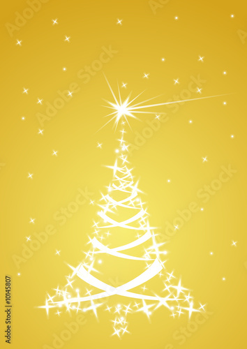 merry christmas gold tree