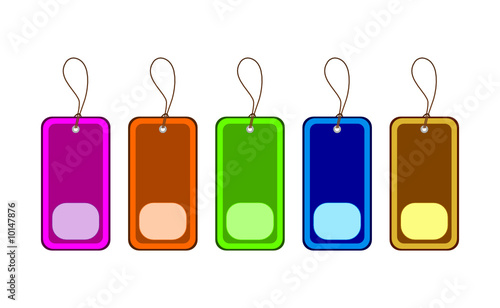 colored labels, etiquettes - vector