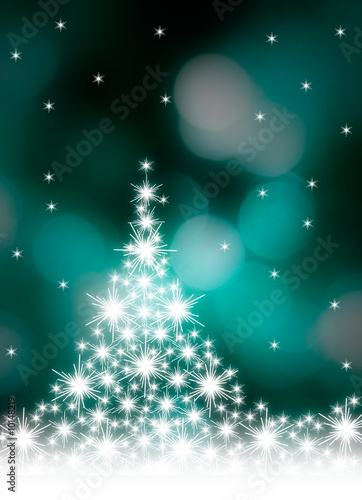 Christmas background with white snowflakes © Kati Finell