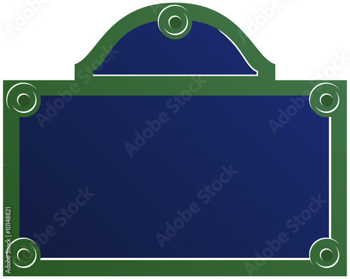 Plaque de rue de Paris vierge