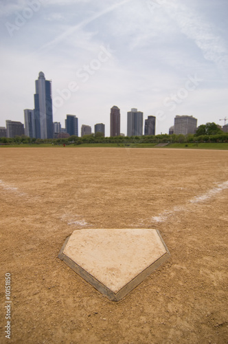 A softball field near downtown