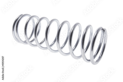 Metal Coil on Isolated White Background