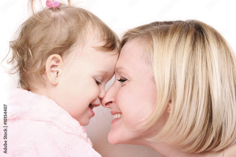 young mother with cute little daughter young mother with cute little daughter
