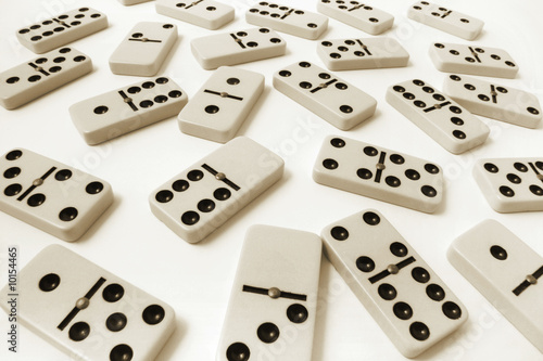 Multiple Dominoes on Seamless Background