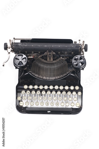 typewriter on white............