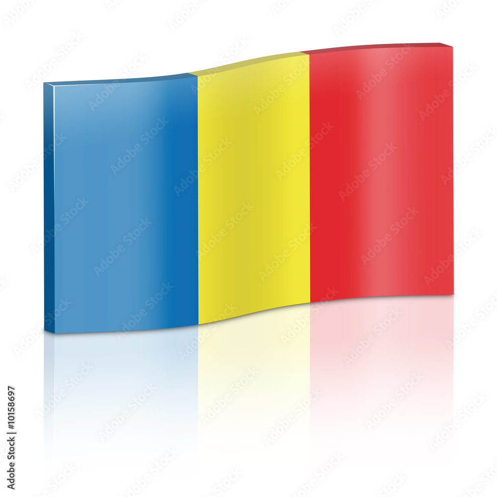 Fototapeta premium 3D Romania Flag