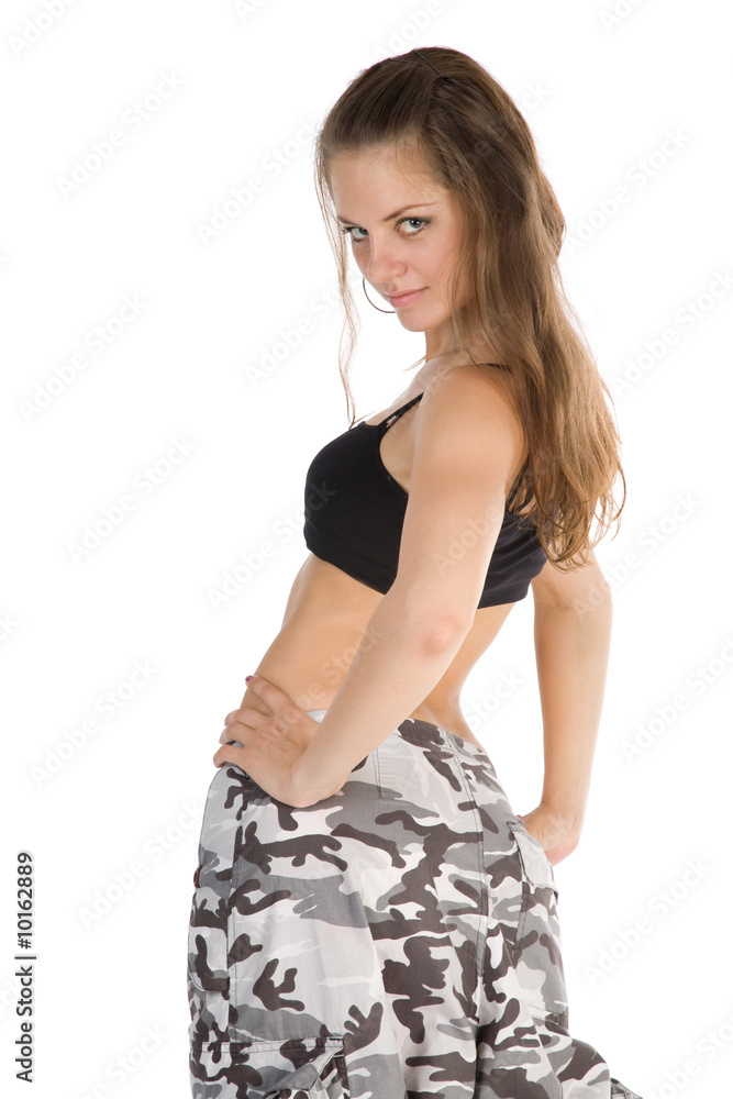 girl dancing of joy over white girl dancing of joy over white