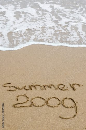 surf and sand with "summer 2009"