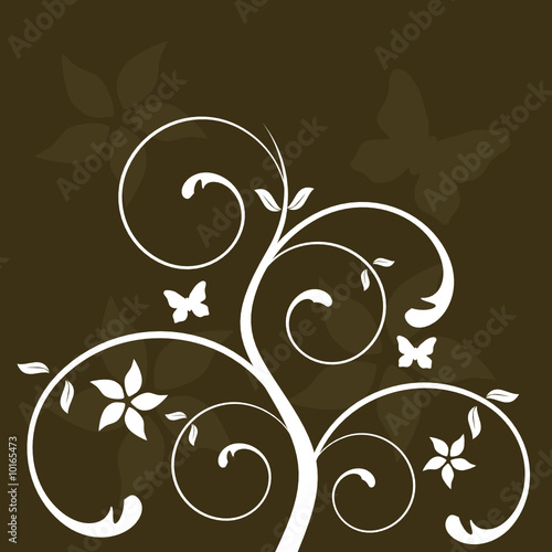 abstract floral design, vector illustration
