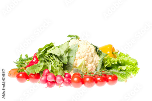 vegetables isolated on white background