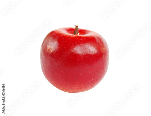 Decorative red apple on white background