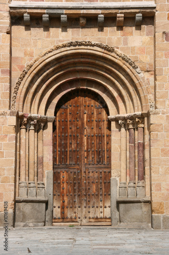 Entrance to Saint Peter s Church in Avila  San Petro   Spain