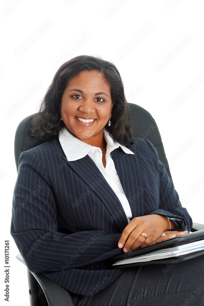 Woman in set against a white background Woman in set against a white background