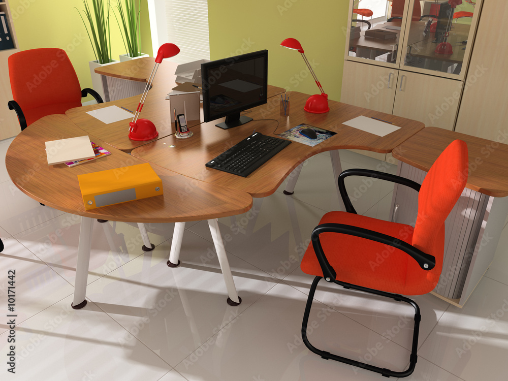 Naklejka premium Modern interior with furniture for office