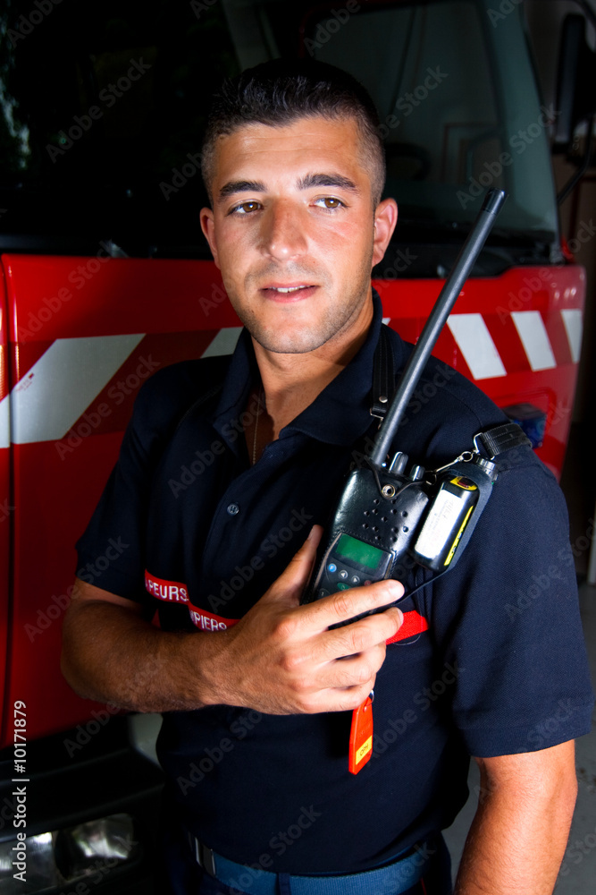 Obraz premium intervention pompiers chef