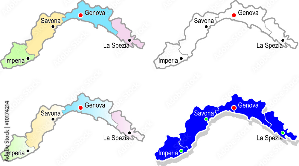 Obraz premium Province liguri