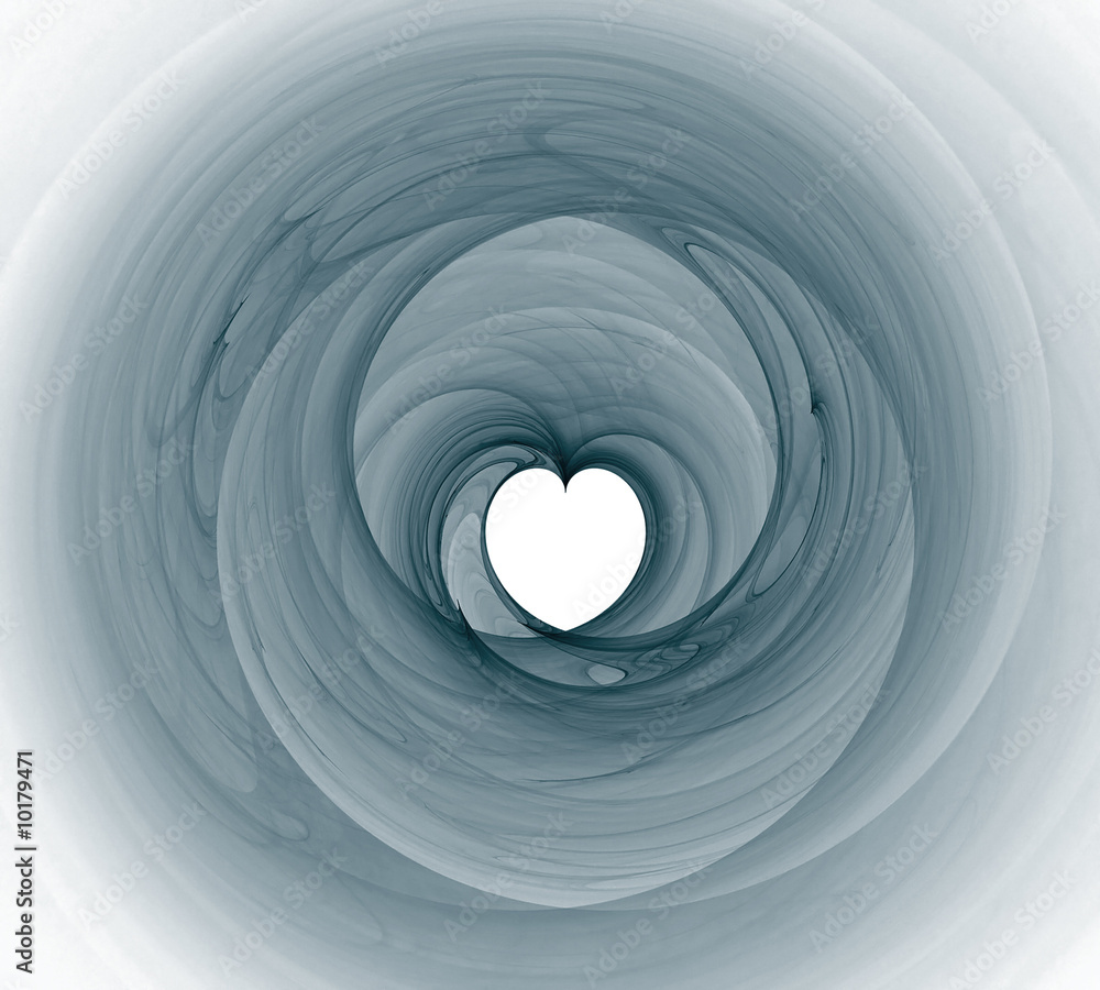Obraz premium Beautiful Blue heart fractal Background