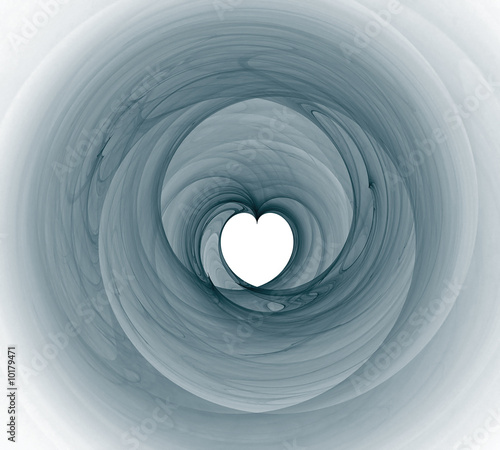 Beautiful Blue heart fractal Background