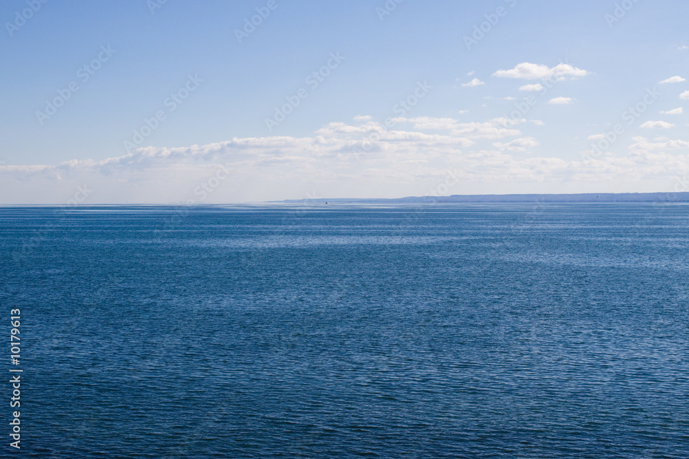 View of the ocean on a clear sunny day