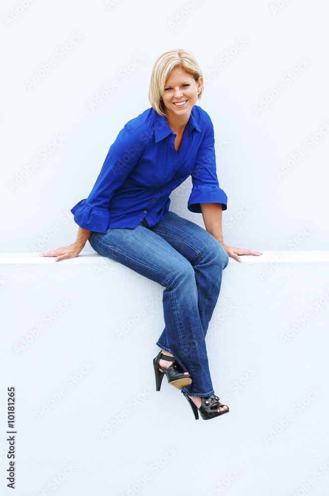 Woman in sales casual clothes