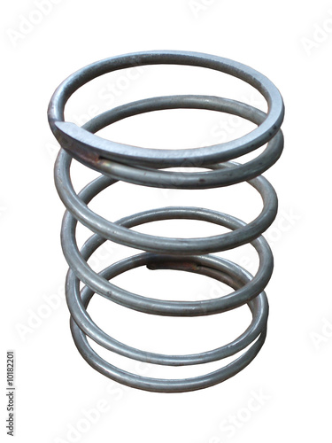 A Large Coiled Metal Spring.