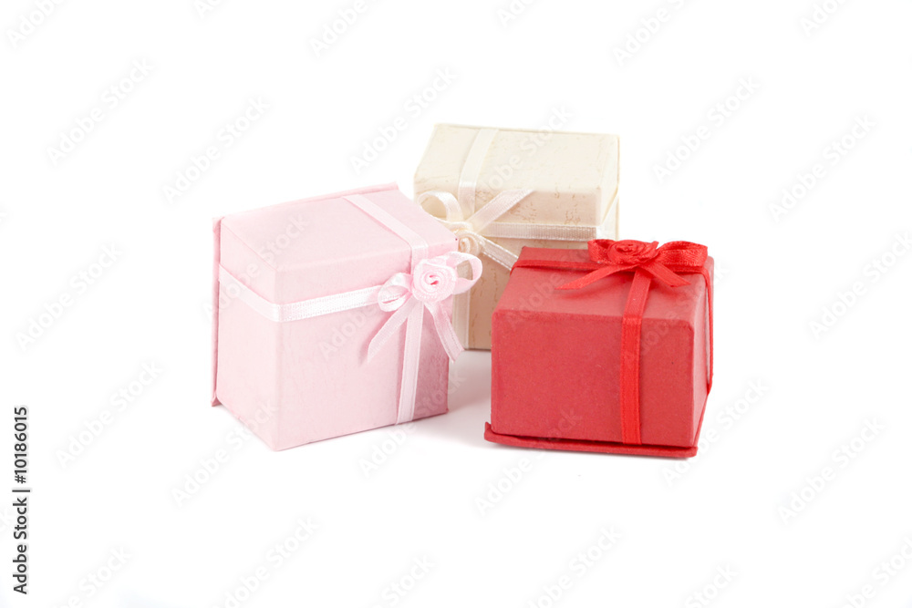Obraz premium scattered, colorful small gift boxes for giving