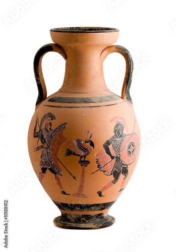 Vase with a greek historic scene