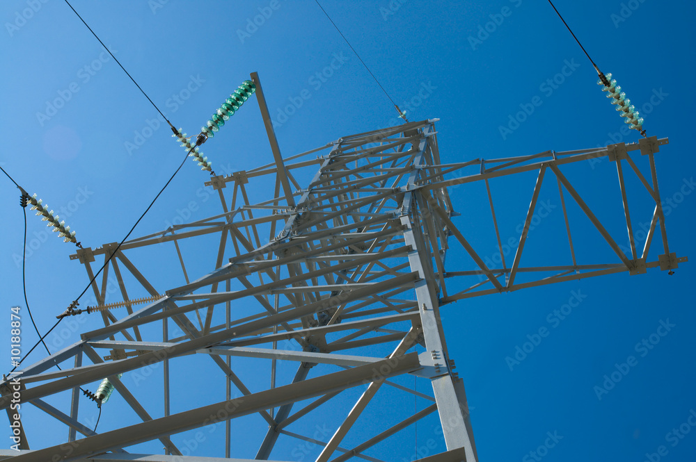 electric abutment on a background sky electric abutment on a background sky