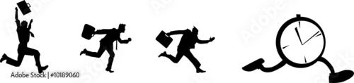 businessmen racing against time
