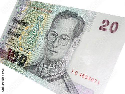 Slika na platnu 20 baht note thai money