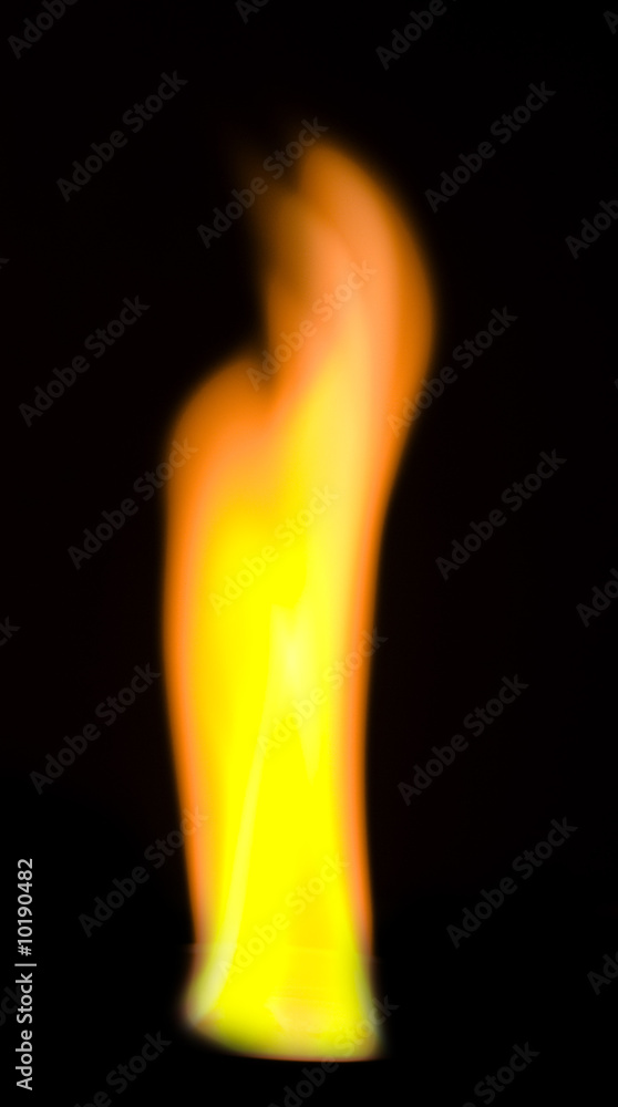 a fire over black background