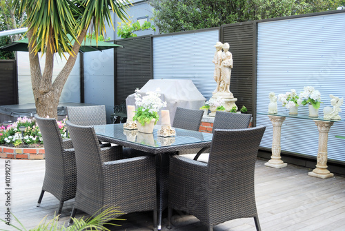 Stylish outdoor terrace