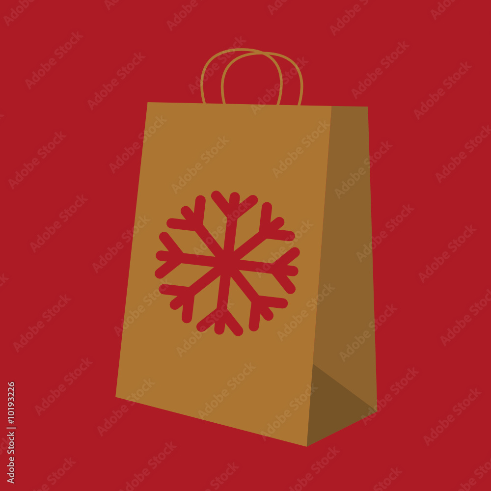 sac shopping de Noël vector de Stock | Adobe Stock