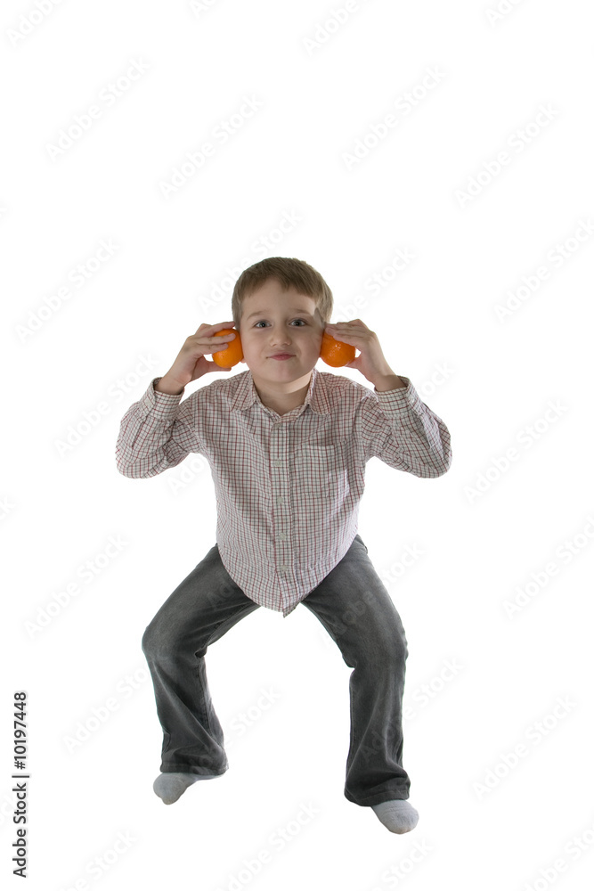 baby with orange baby with orange