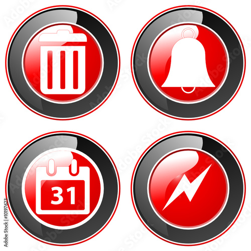 rote Buttons - vermischt