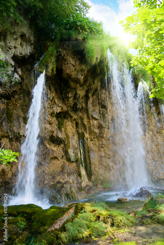 waterfall in deep forest