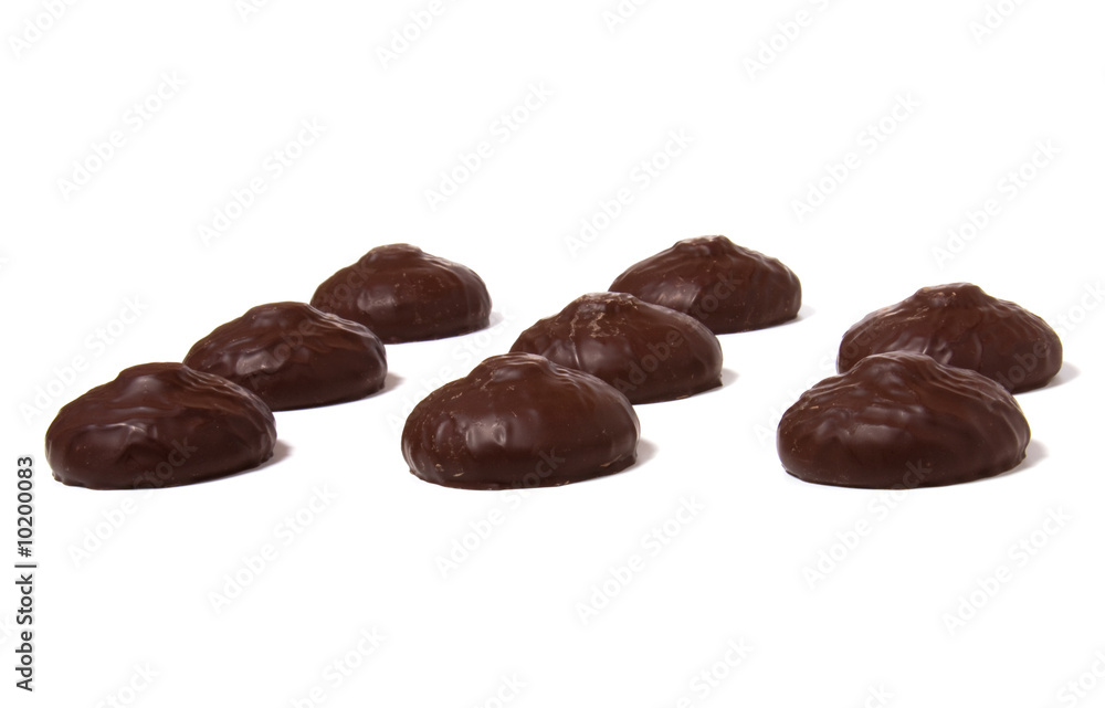 chocolate marshmallow isolated on white chocolate marshmallow isolated on white