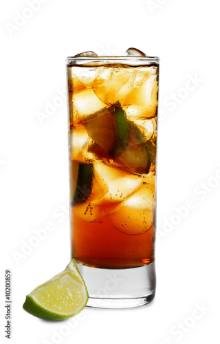 Wallpaper Mural Cocktail - Cognac with Lime in Highball Glass Torontodigital.ca