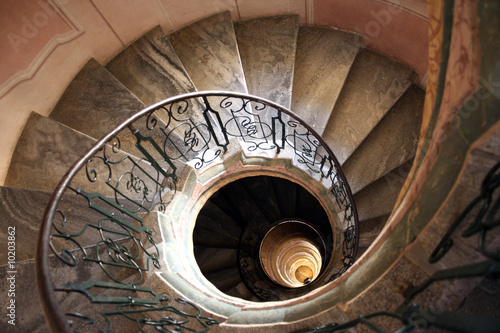 Very old spiral stairway case