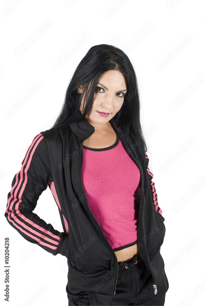 Women posing in training suit Women posing in training suit