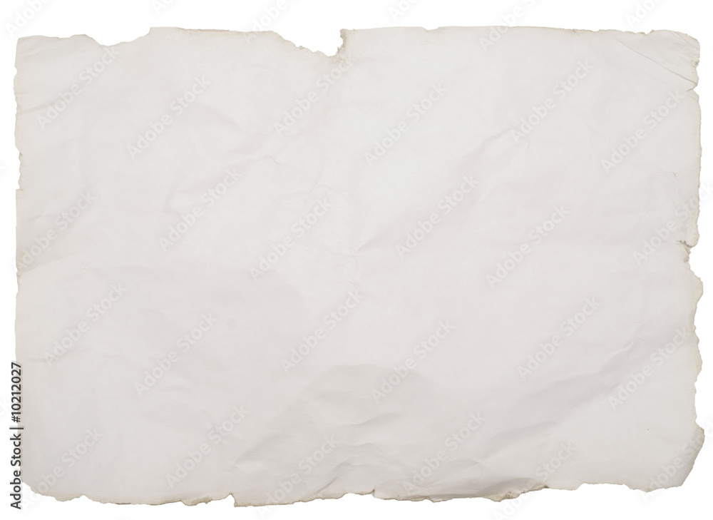 old paper with rough edges isolated on white old paper with rough edges isolated on white