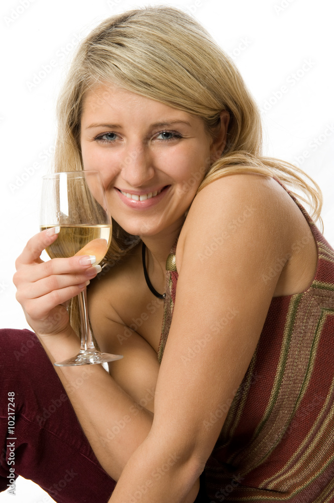 A beautiful young girl with wine glass. A beautiful young girl with wine glass.