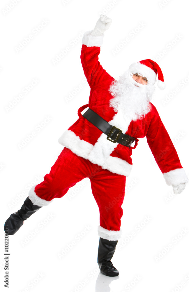 Happy Christmas Santa. Isolated over white background. Happy Christmas Santa. Isolated over white background.