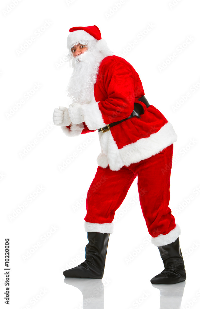 Happy Christmas Santa. Isolated over white background. Happy Christmas Santa. Isolated over white background.