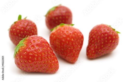 fresh strawberry on white background