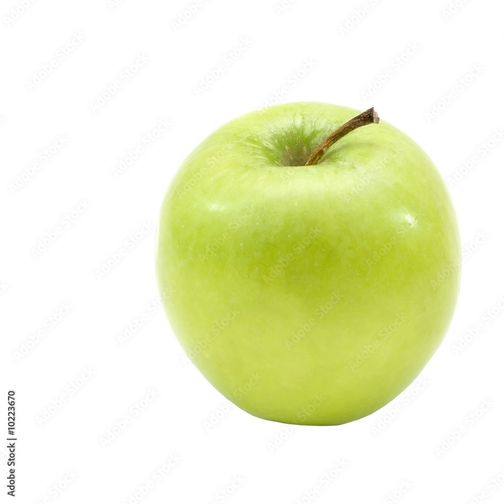 Green apple isolated on white.