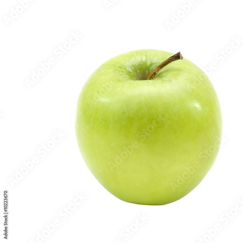 Green apple isolated on white.